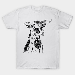 Ugly Hypnotized Dog (white) T-Shirt